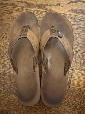Rainbow Leather Luxury Double Layer Sandals